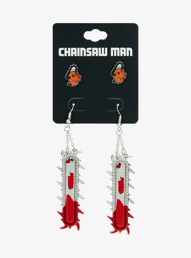 Chainsaw Man Pochita Chainsaw Earring Set