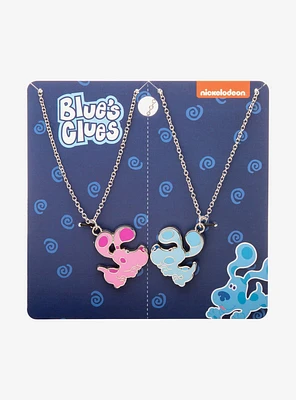 Blue's Clues Blue & Magenta Best Friend Necklace Set