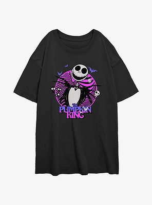 The Nightmare Before Christmas Jack Pumpkin King Girls Oversized T-Shirt