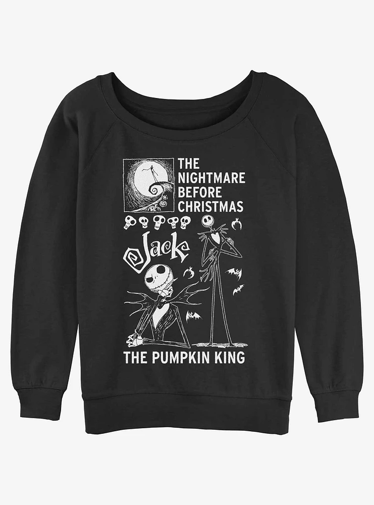 The Nightmare Before Christmas Jack Pumpkin King Girls Slouchy Sweatshirt