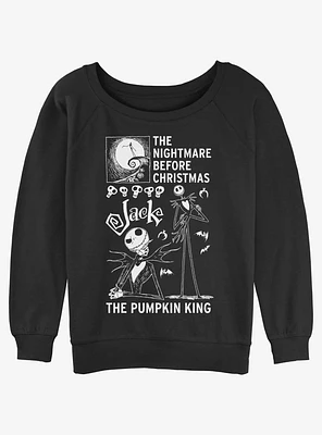 The Nightmare Before Christmas Jack Pumpkin King Girls Slouchy Sweatshirt