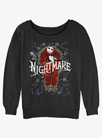 Disney The Nightmare Before Christmas Jack Bone Coffin Girls Slouchy Sweatshirt