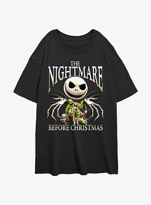 Disney The Nightmare Before Christmas Jacks A Girls Oversized T-Shirt