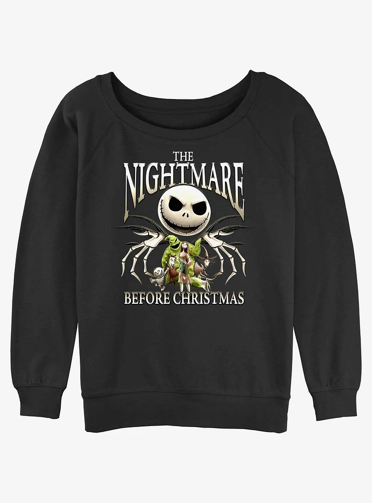 Disney The Nightmare Before Christmas Jacks A Girls Slouchy Sweatshirt