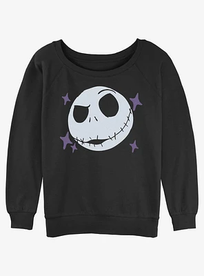 Disney The Nightmare Before Christmas Jack Face Girls Slouchy Sweatshirt