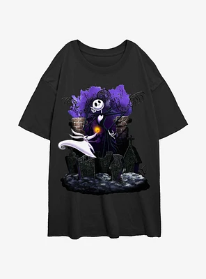 The Nightmare Before Christmas Jack & Zero Graveyard Girls Oversized T-Shirt