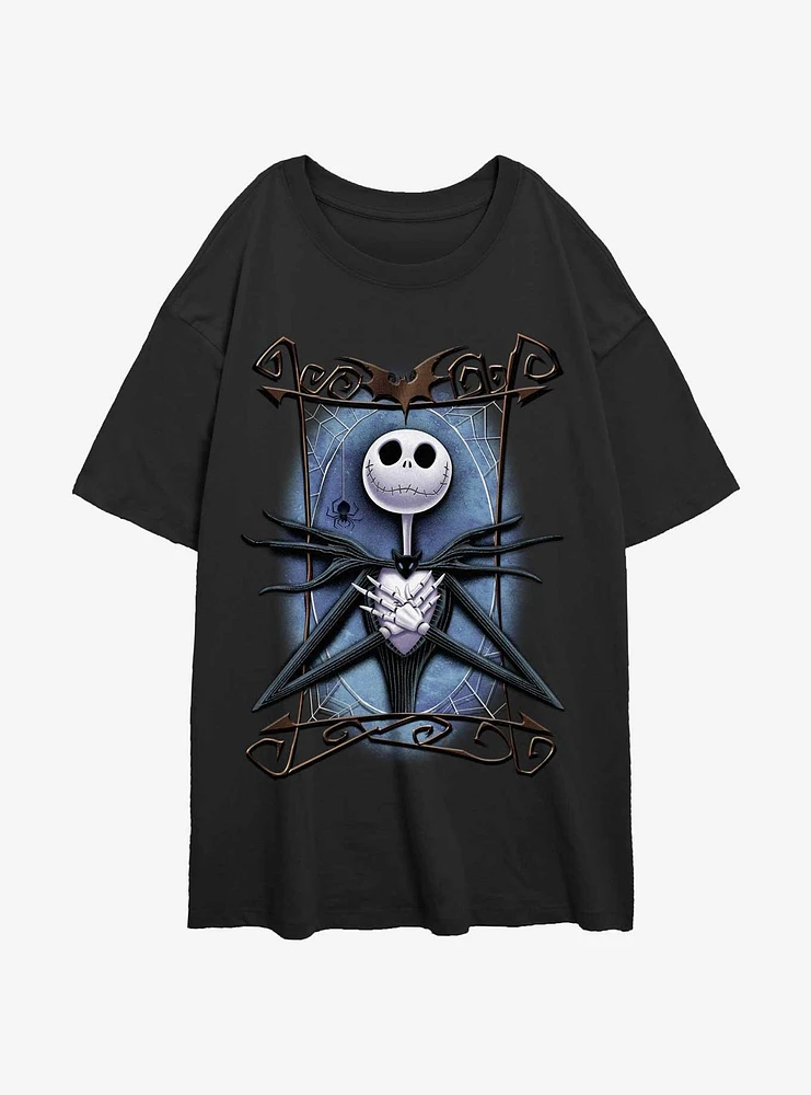 Disney The Nightmare Before Christmas Framed Jack Girls Oversized T-Shirt