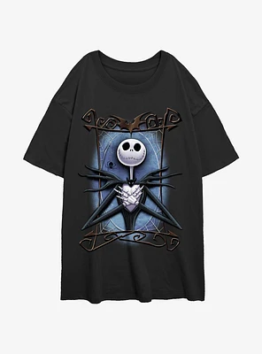 Disney The Nightmare Before Christmas Framed Jack Girls Oversized T-Shirt