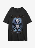 The Nightmare Before Christmas Framed Jack Girls Oversized T-Shirt