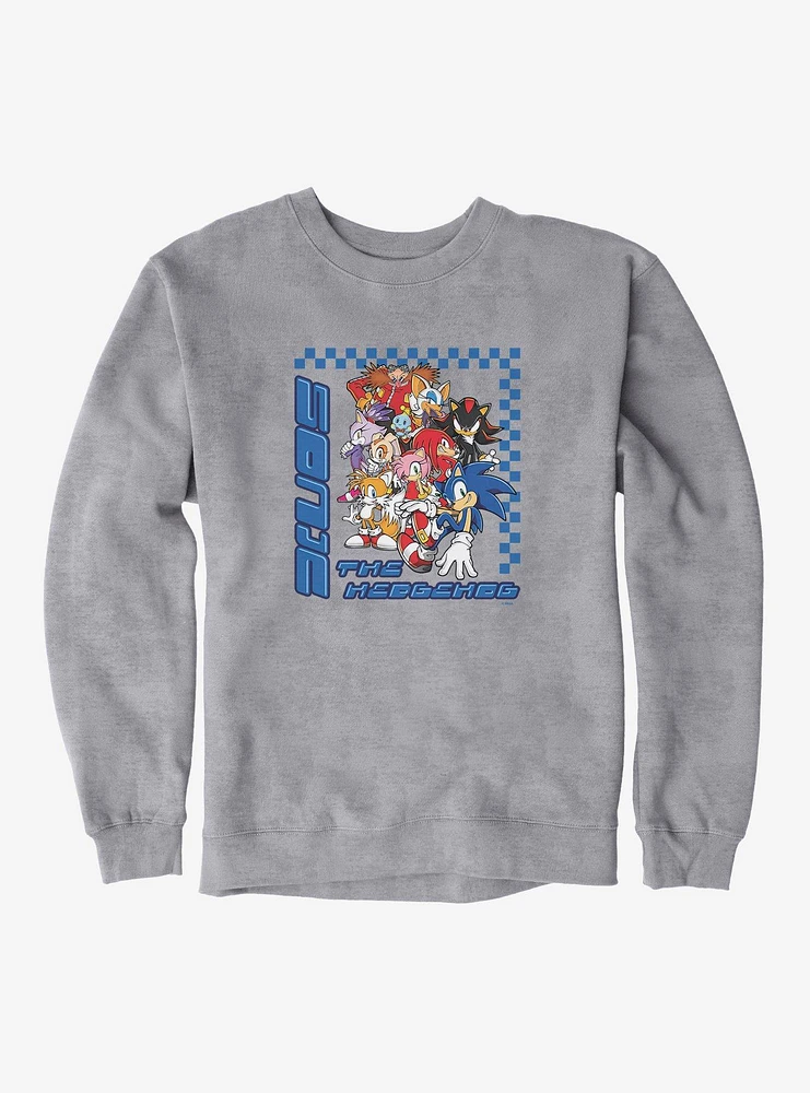 Sonic The Hedgehog Group Checkered Sweatshirt