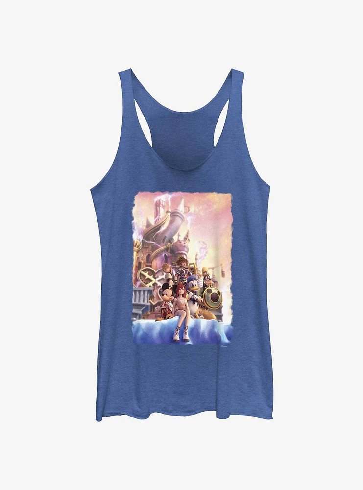 Disney Kingdom Hearts Sunset Castle Girls Tank