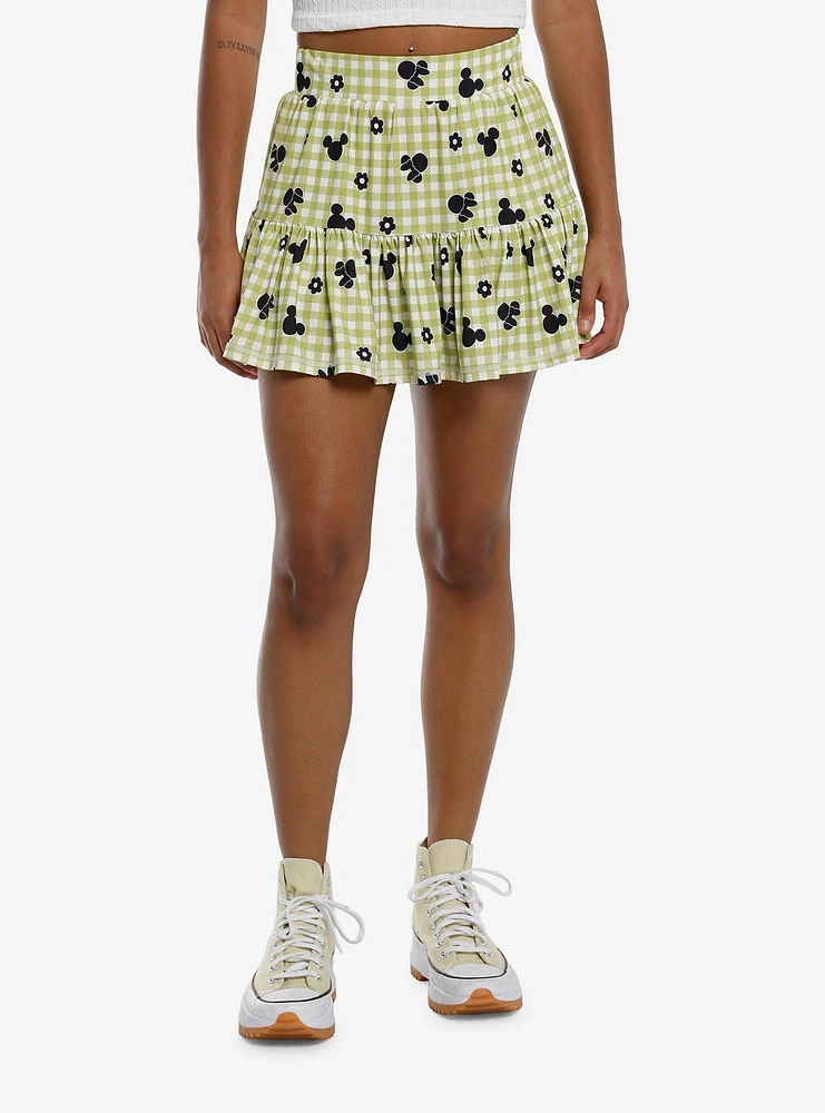 Disney Mickey Mouse & Minnie Gingham Active Skort