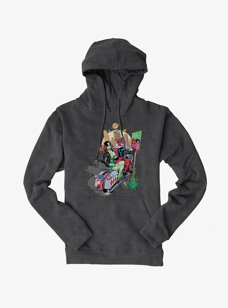 Batman Harley Quinn Poison Ivy Motorcycle Hoodie