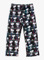 Snoopy Plaid Hugs Plush Youth Pajama Pant