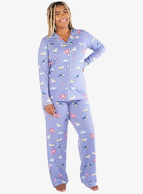 Dog Costume Notch Collar Pajama Set