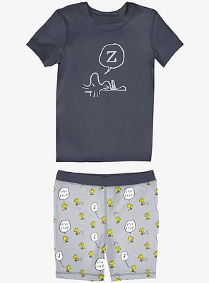 Peanuts Woodstock Catching Z's Snug Youth Pajama Set