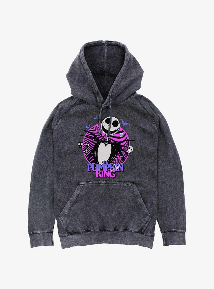 Disney The Nightmare Before Christmas Jack Pumpkin King Mineral Wash Hoodie