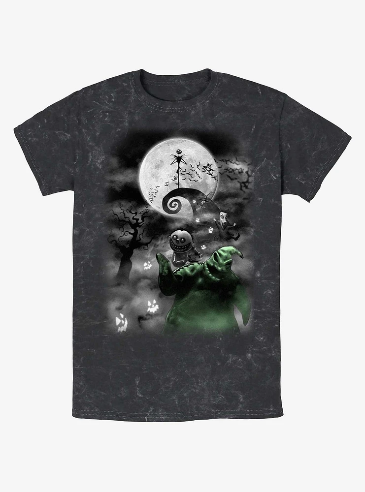 The Nightmare Before Christmas Jack Night Sky Moon Mineral Wash T-Shirt