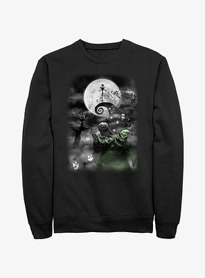 Disney The Nightmare Before Christmas Jack Night Sky Moon Sweatshirt