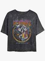 The Nightmare Before Christmas Metal Girls Mineral Wash Crop T-Shirt