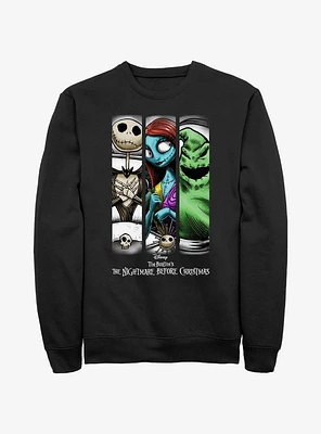 The Nightmare Before Christmas Group Grid Sweatshirt