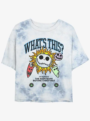 The Nightmare Before Christmas What Is This Girls Tie-Dye Crop T-Shirt