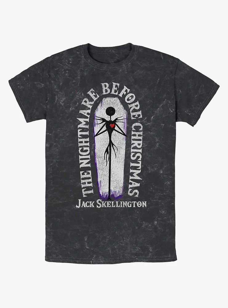 The Nightmare Before Christmas Coffin Mineral Wash T-Shirt