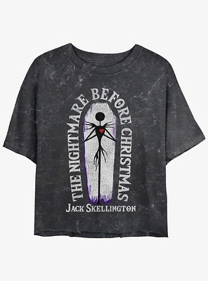 Disney The Nightmare Before Christmas Coffin Girls Mineral Wash Crop T-Shirt