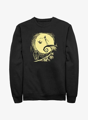 Disney The Nightmare Before Christmas 30th anniversary Jack And Zero Moon Sweatshirt