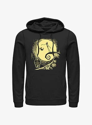 The Nightmare Before Christmas 30th Anniversary Jack & Zero Moon Hoodie