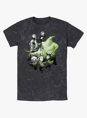 Disney The Nightmare Before Christmas Character Groupshot Mineral Wash T-Shirt