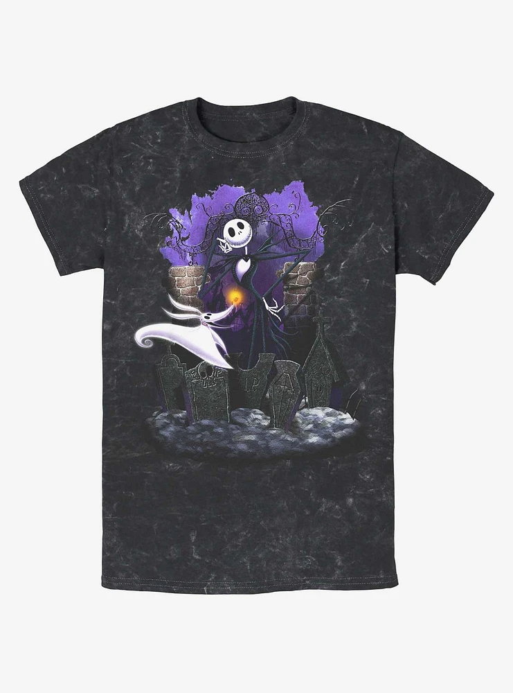 Disney The Nightmare Before Christmas Graveyard Mineral Wash T-Shirt