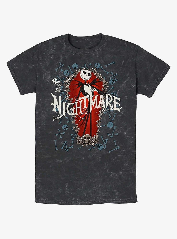 The Nightmare Before Christmas Jack Bone Coffin Mineral Wash T-Shirt