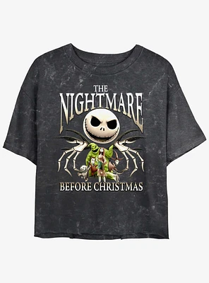 The Nightmare Before Christmas Jack's A Girls Mineral Wash Crop T-Shirt