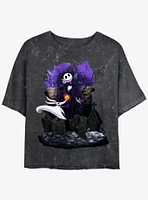 The Nightmare Before Christmas Jack & Zero Graveyard Girls Mineral Wash Crop T-Shirt