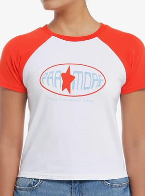 Paramore Red Star Girls Raglan Baby T-Shirt