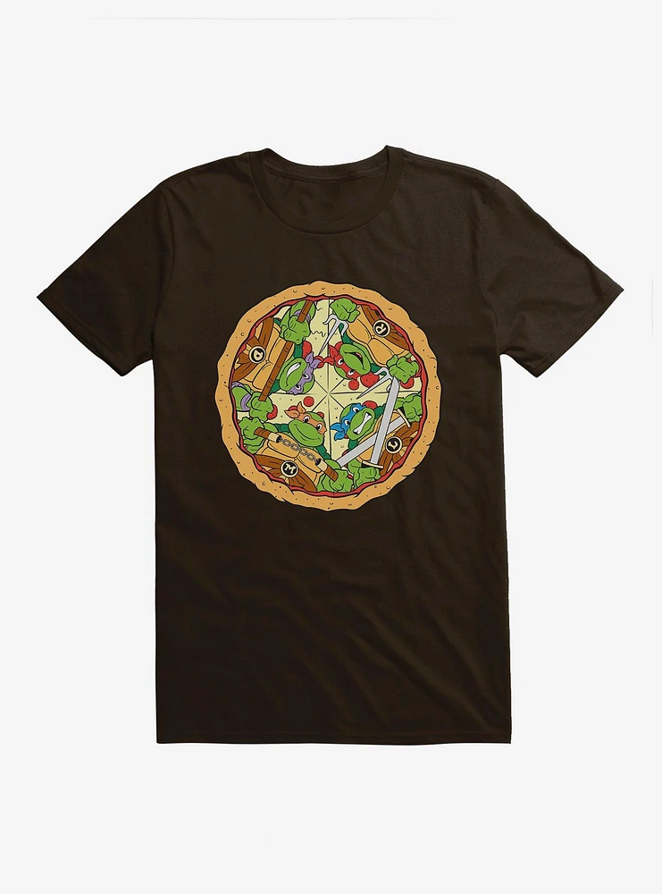 Teenage Mutant Ninja Turtles Group On Pizza Slices T-Shirt