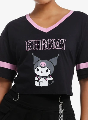 Kuromi Varsity Girls Crop T-Shirt