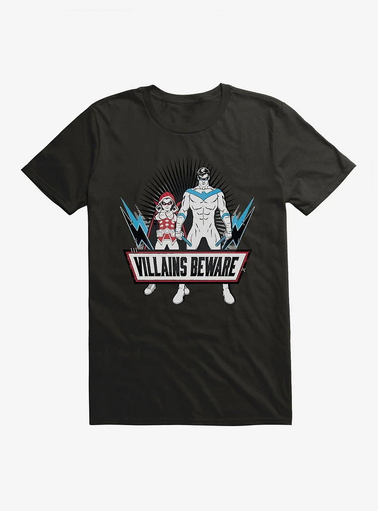 Batman Nightwing Robin Villains Beware T-Shirt