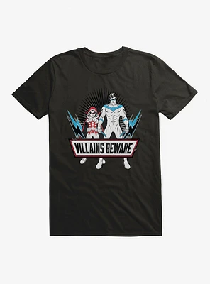 Batman Nightwing Robin Villains Beware T-Shirt