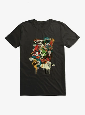 Batman Superheroes Collage T-Shirt