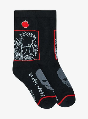 Death Note Ryuk Apple Glow-In-The-Dark Crew Socks