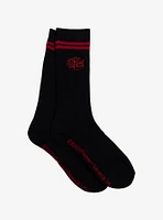 Dr. Pepper Varsity Stripe Embroidered Crew Socks