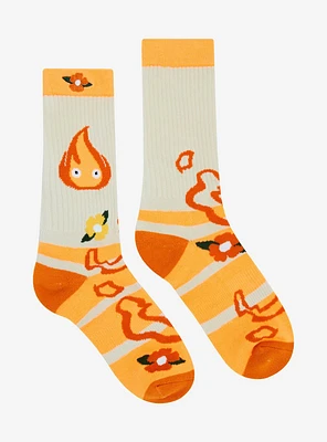 Studio Ghibli® Howl's Moving Castle Calcifer Flower Crew Socks