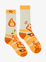 Studio Ghibli® Howl's Moving Castle Calcifer Flower Crew Socks