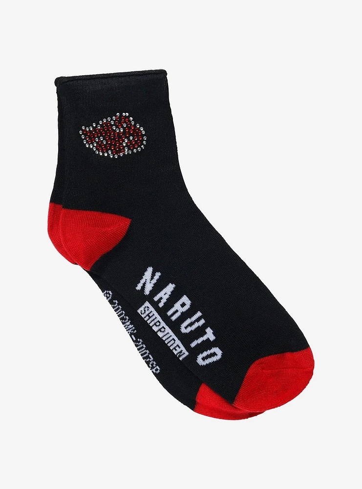 Naruto Shippuden Akatsuki Rhinestone Ankle Socks