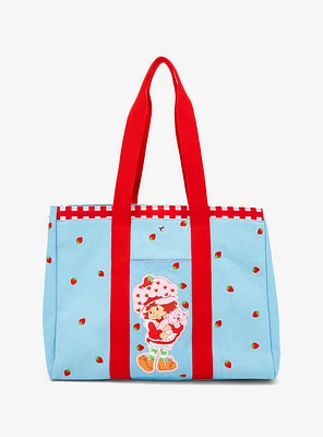 Strawberry Shortcake Embroidered Denim Tote Bag — BoxLunch Exclusive