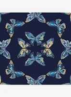 EttaVee Papillon Blue Peel & Stick Wallpaper