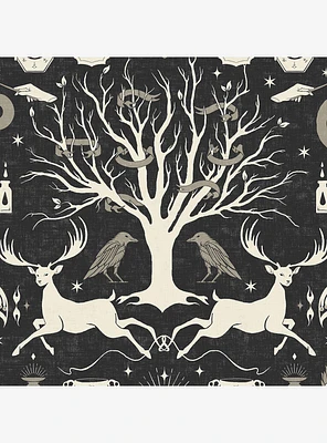 Harry Potter Horcrux Black Damask Peel & Stick Wallpaper