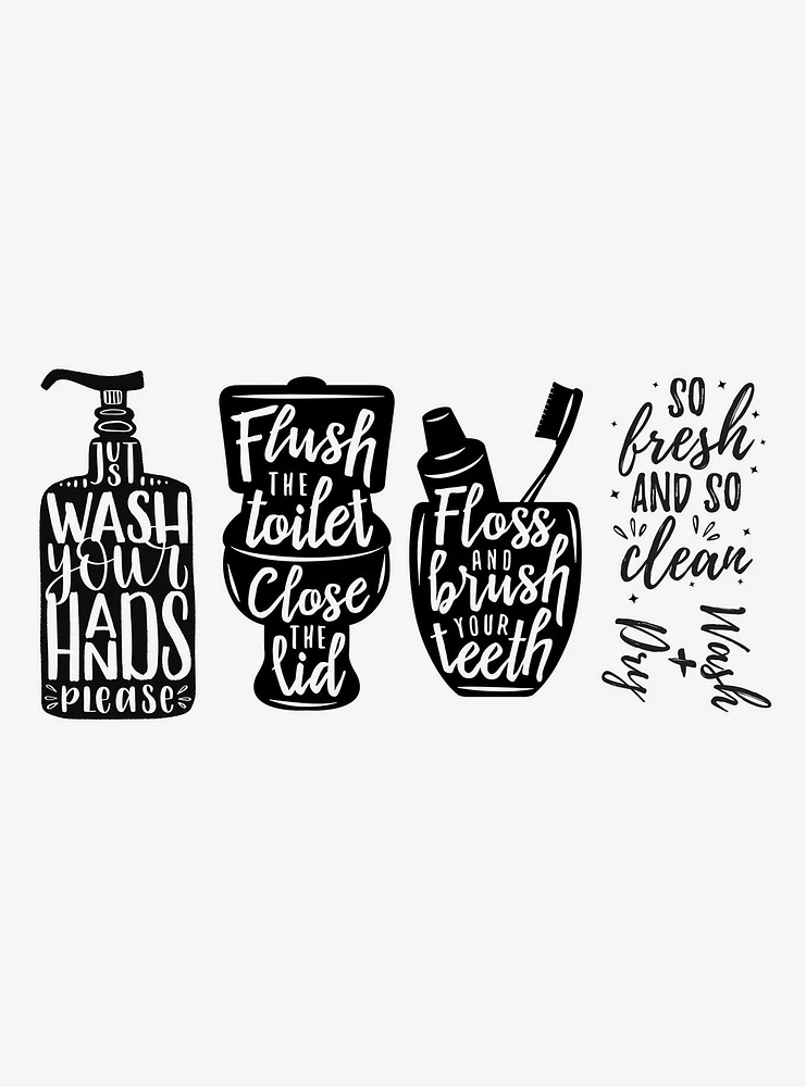 Wash Your Hands Soap Quotes Wall Decals